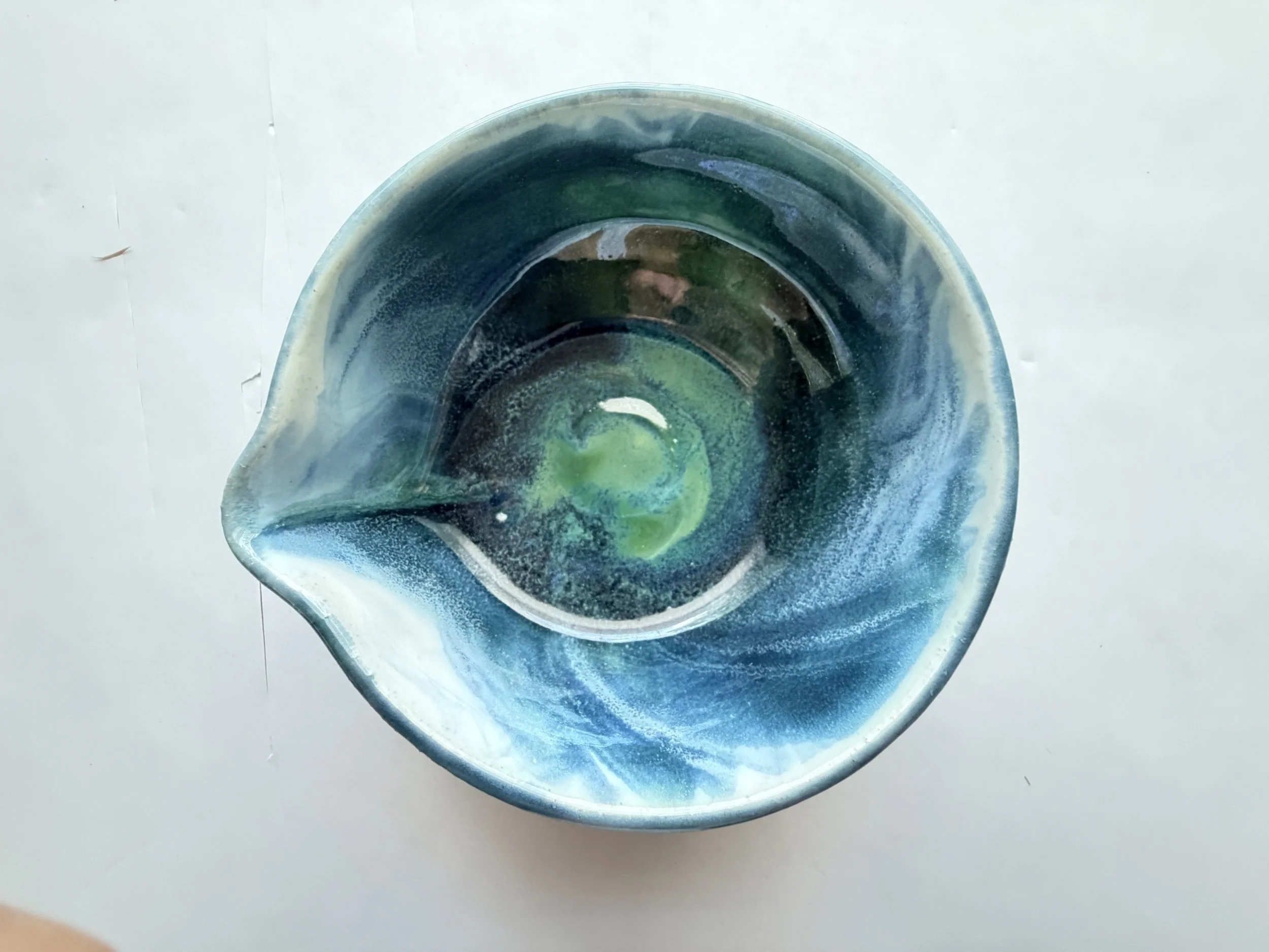 Green Marbled Bowl