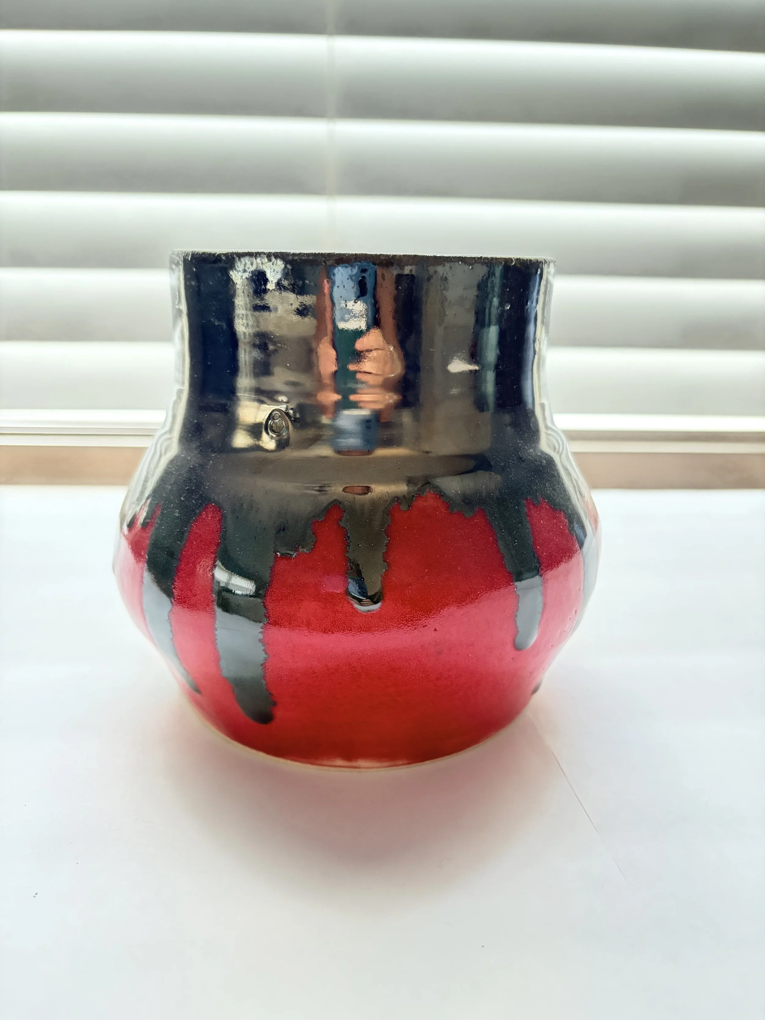 Red and Silver Vase