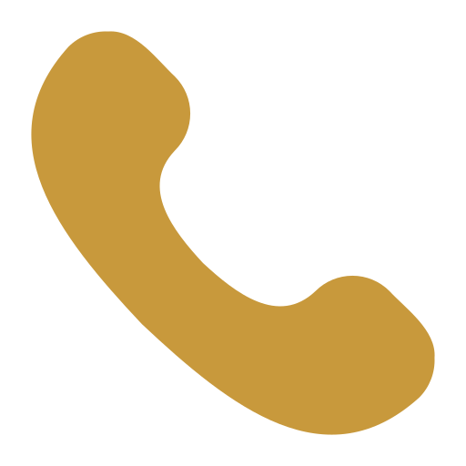 Icon of a vintage telephone handset in gold color.