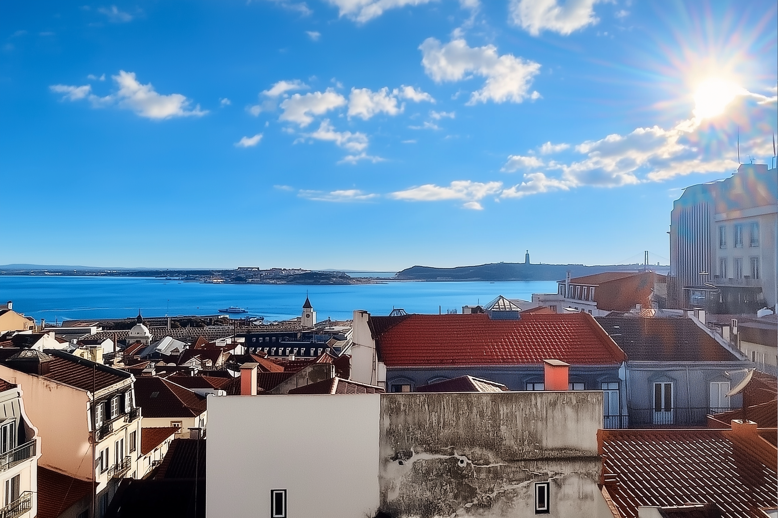 Converted 5-Bed to 2-Bed Pombaline with Terrace and Tagus Views, Central Lisbon, Portugal €589,000