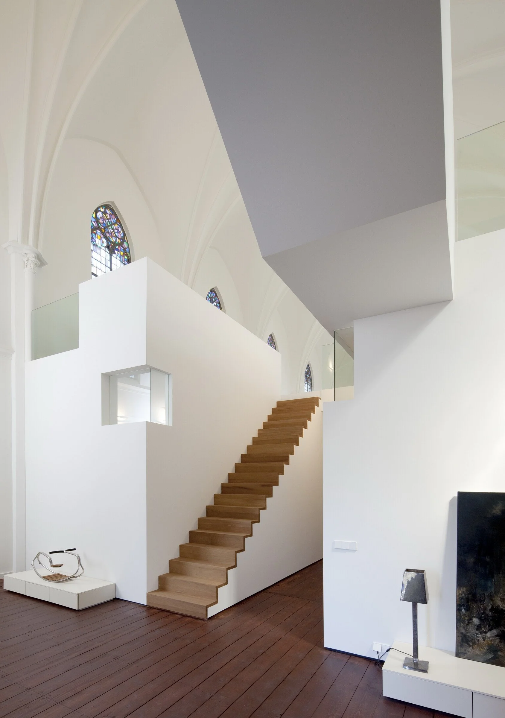 modern church stairway architectural interior design