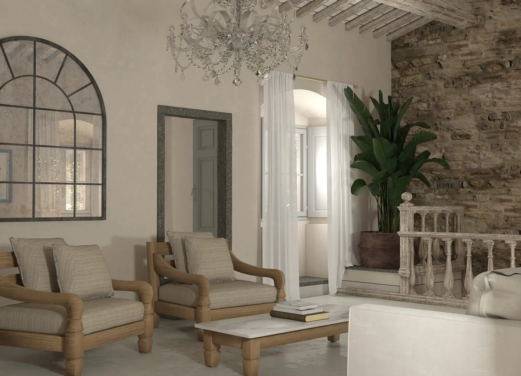 tuscany-living-room-arched-mirror-chandelier.jpg