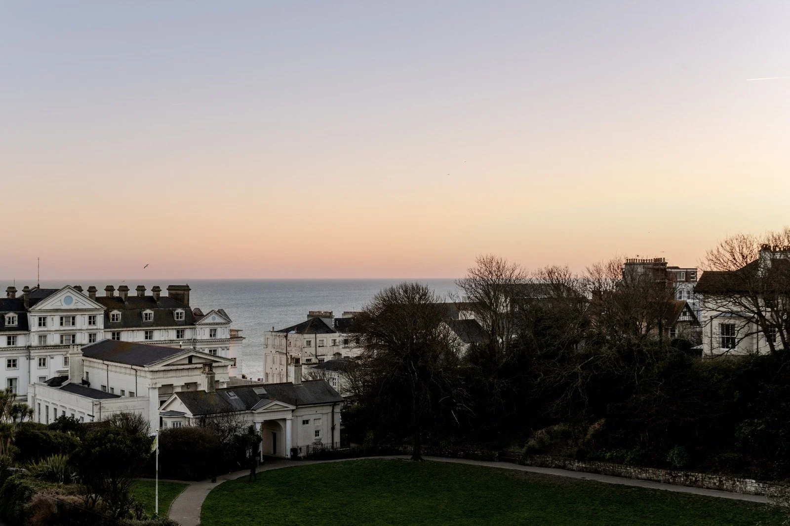 Seaside view from the front window of the Victorian house, Maze Hill