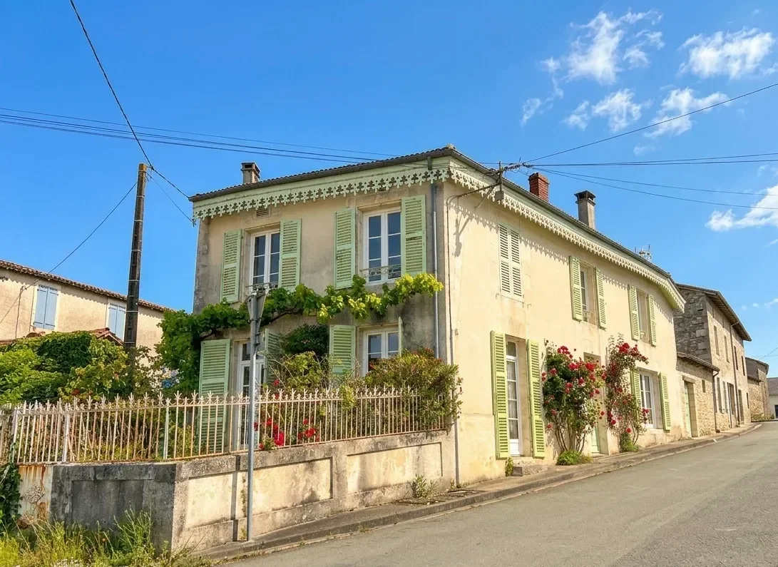 4-Bed Character House with Vaulted Cellar and Gardens, Fontaine-Chalendray, France, €121,500