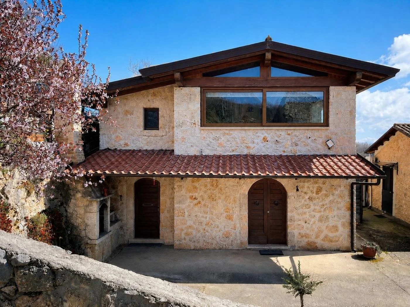 2-Bed Restored Stone Farmhouse with Valley Views and Pizza Oven, Veroli, Italy, €120,000