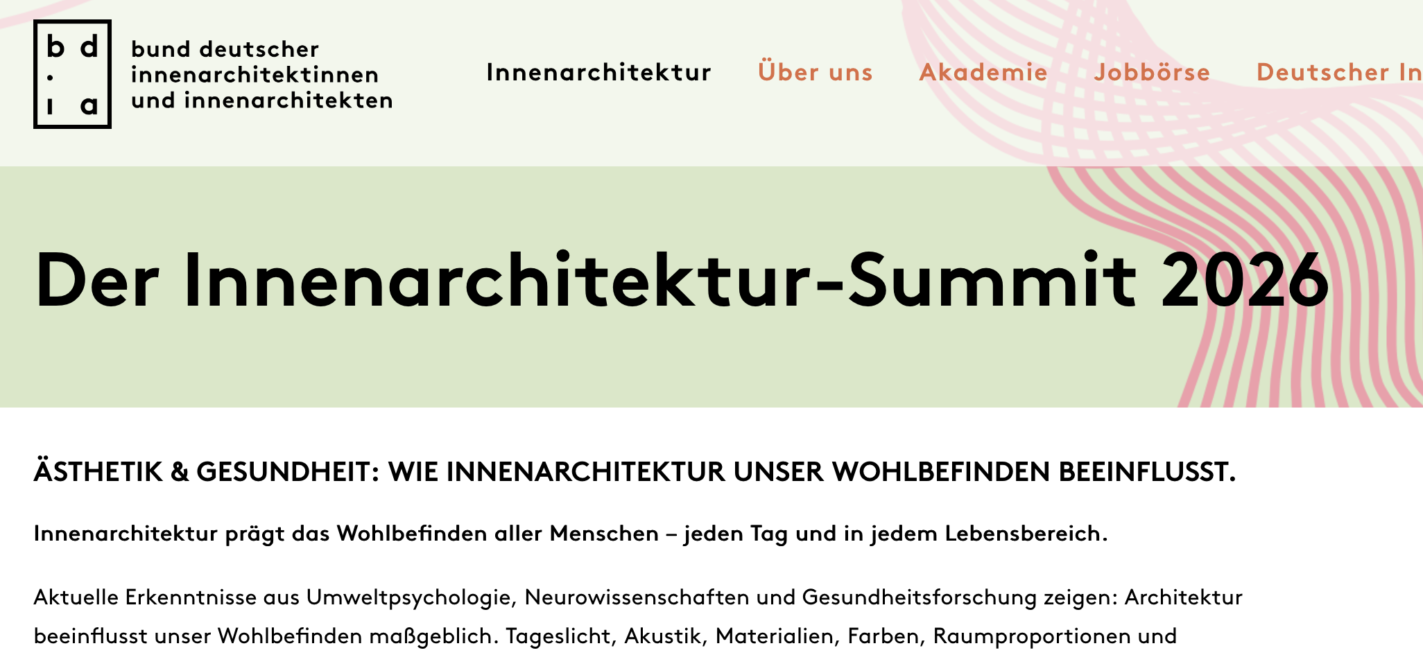 Der Innenarchitetur Summit 2026