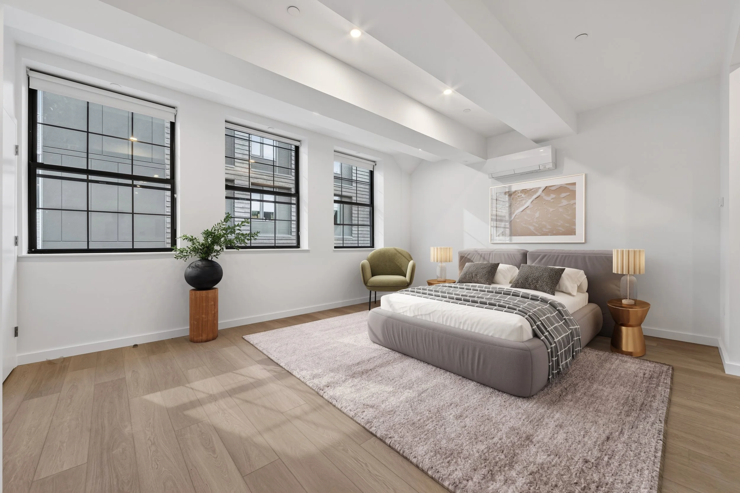 Bedroom at The Hudford. 