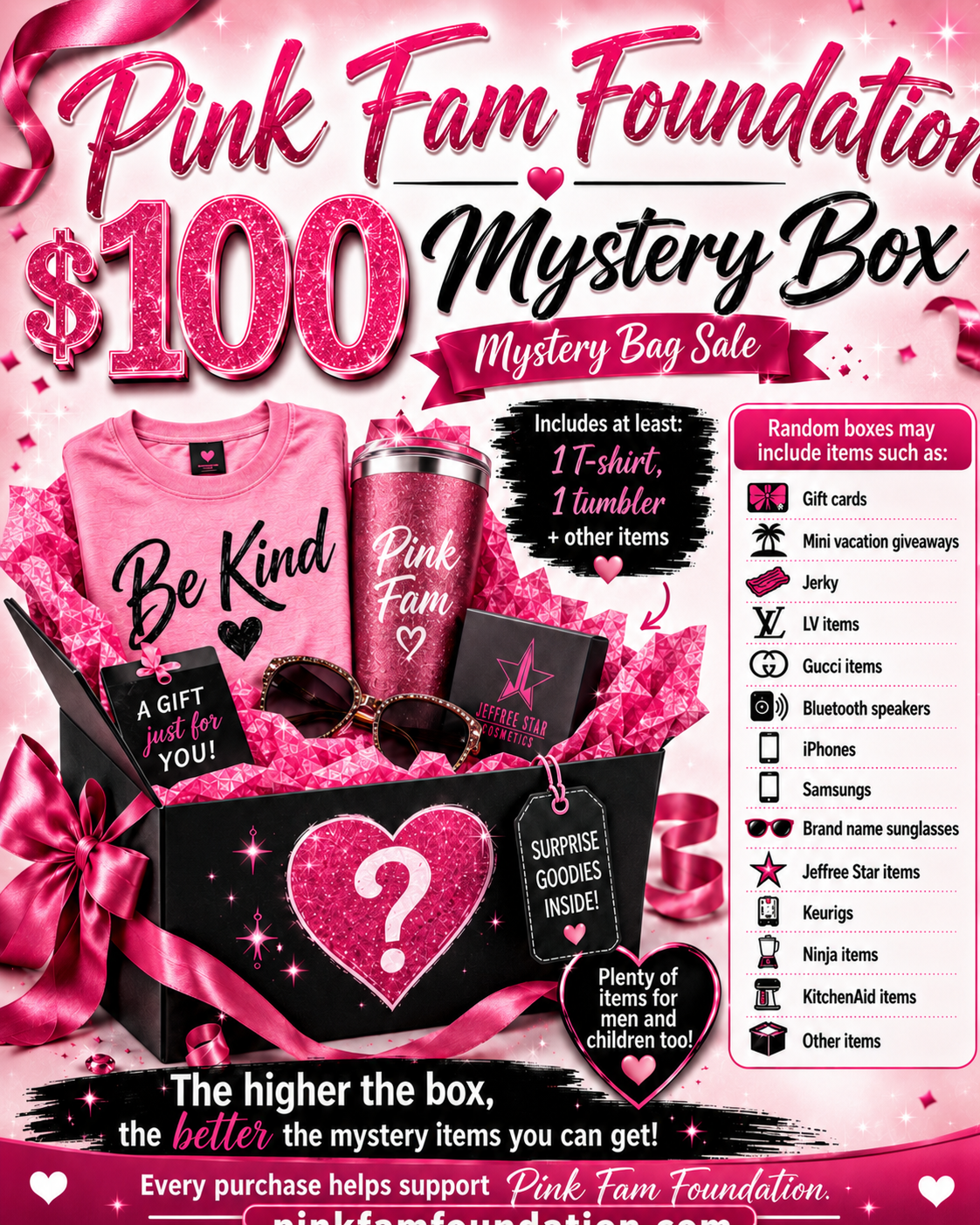 $100 Pink Fam Foundation Mystery Box