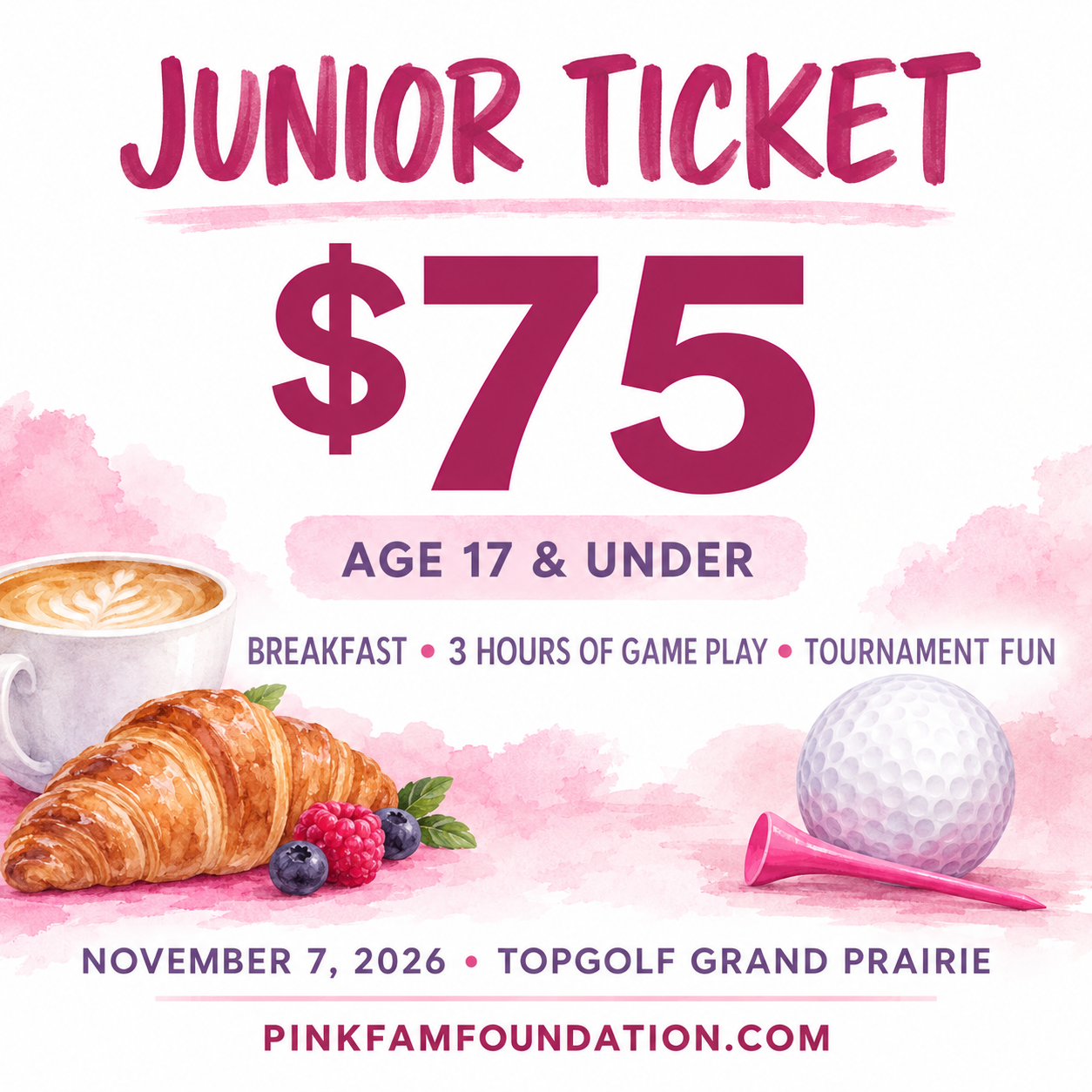 Junior Ticket — $75
