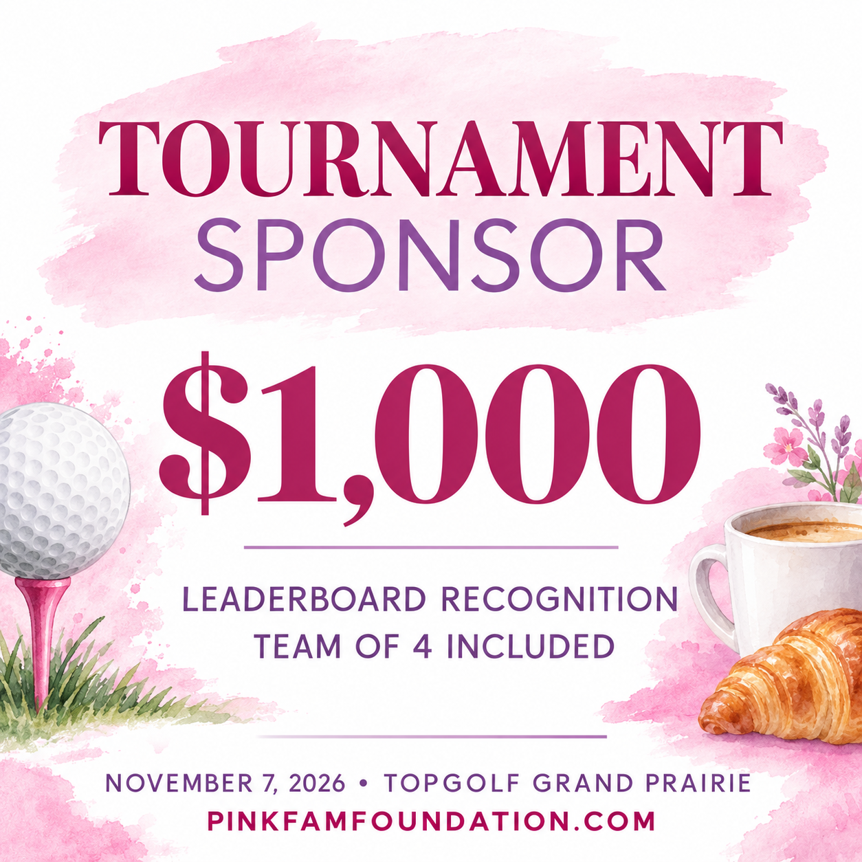 Tournament Sponsor — $1,000