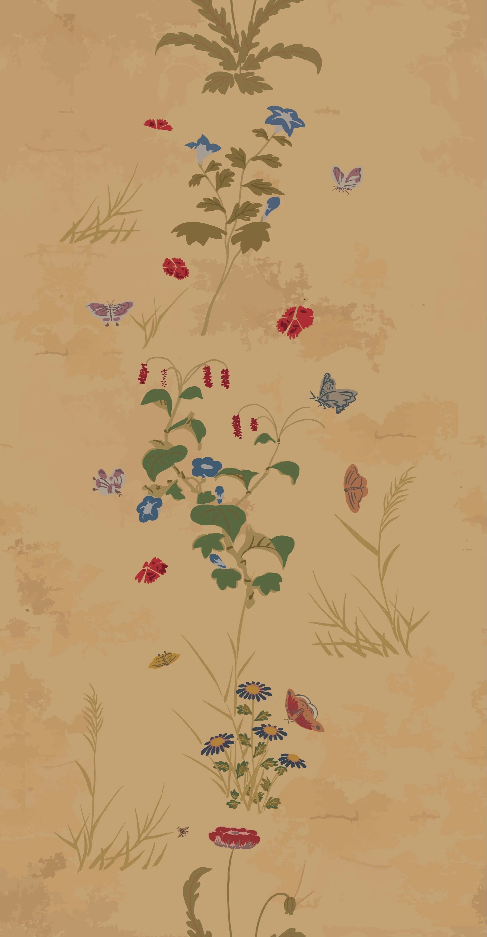 Vintage Korean Botanical Surface Pattern Collection, Inspired by My Trip to Korea