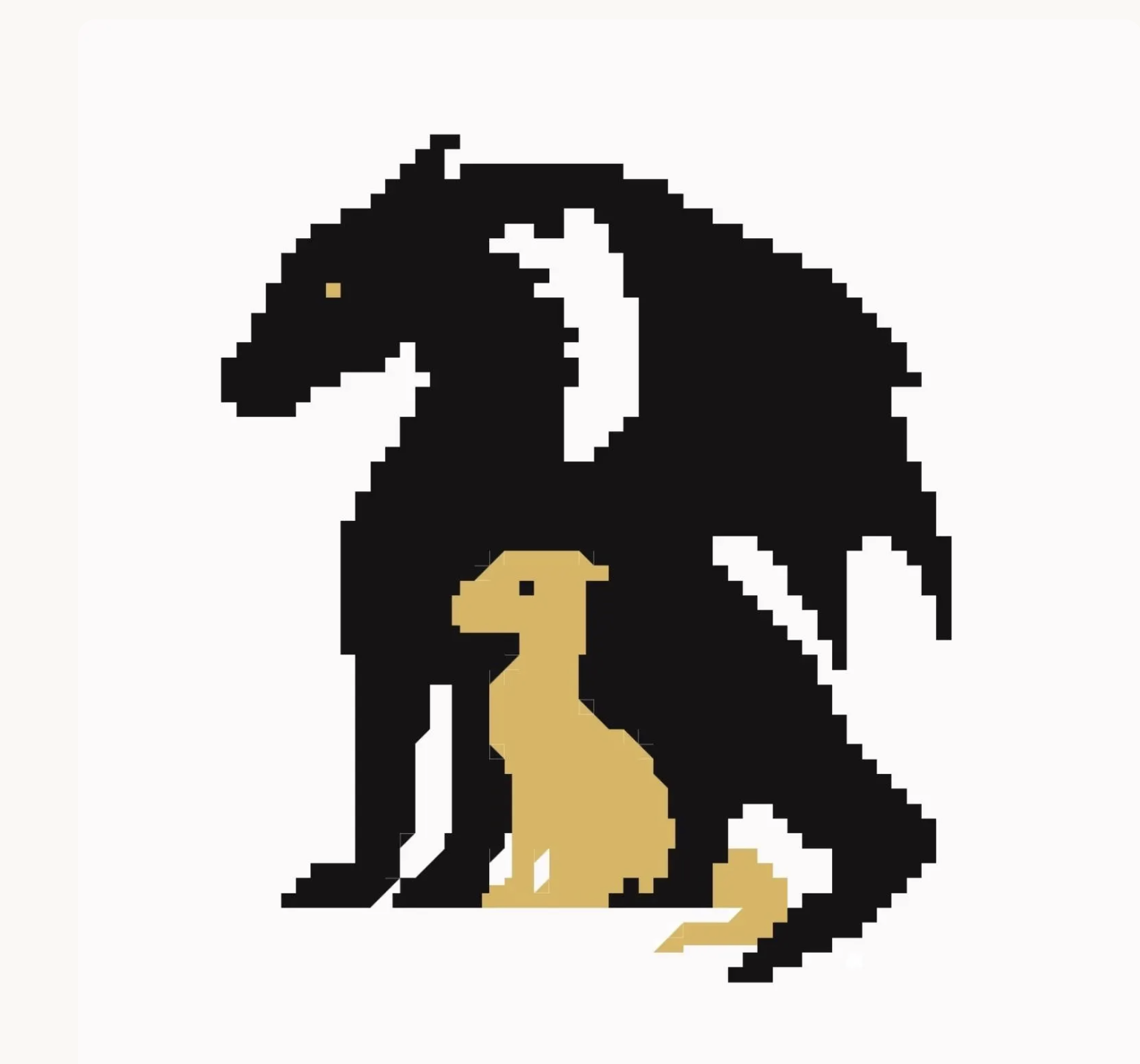 Black dragon silhouette needlepoint chart PDF, tattoo style pixel art embroidery pattern, instant download