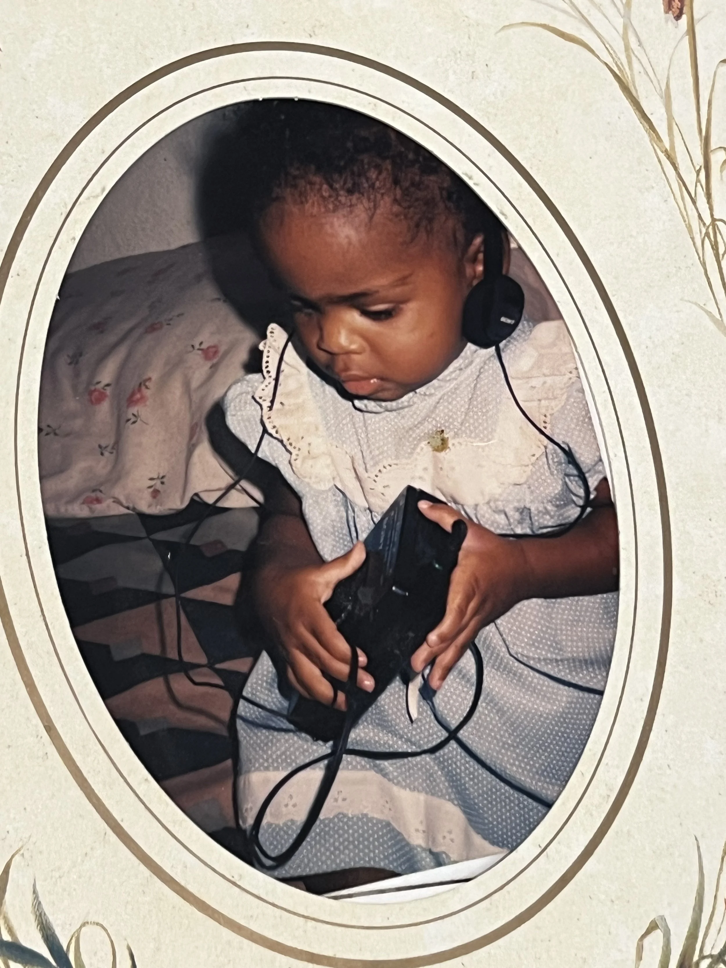 Childhood memory preserved through a treasured family photograph celebrating the joy of growing up.