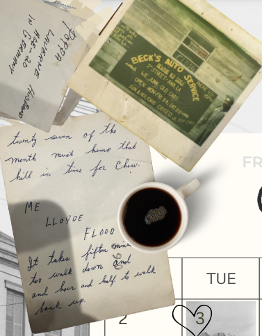 Family photographs, handwritten memories, and everyday keepsakes that help preserve a life story.
