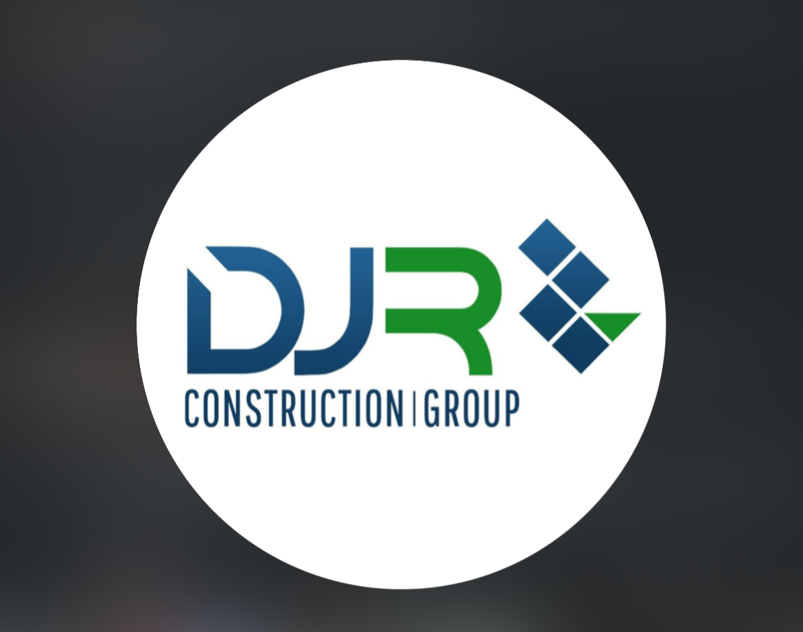 Logo for DJR Construction Group, highlighting a community partnership in preserving memories through restorations and the building of new communities.