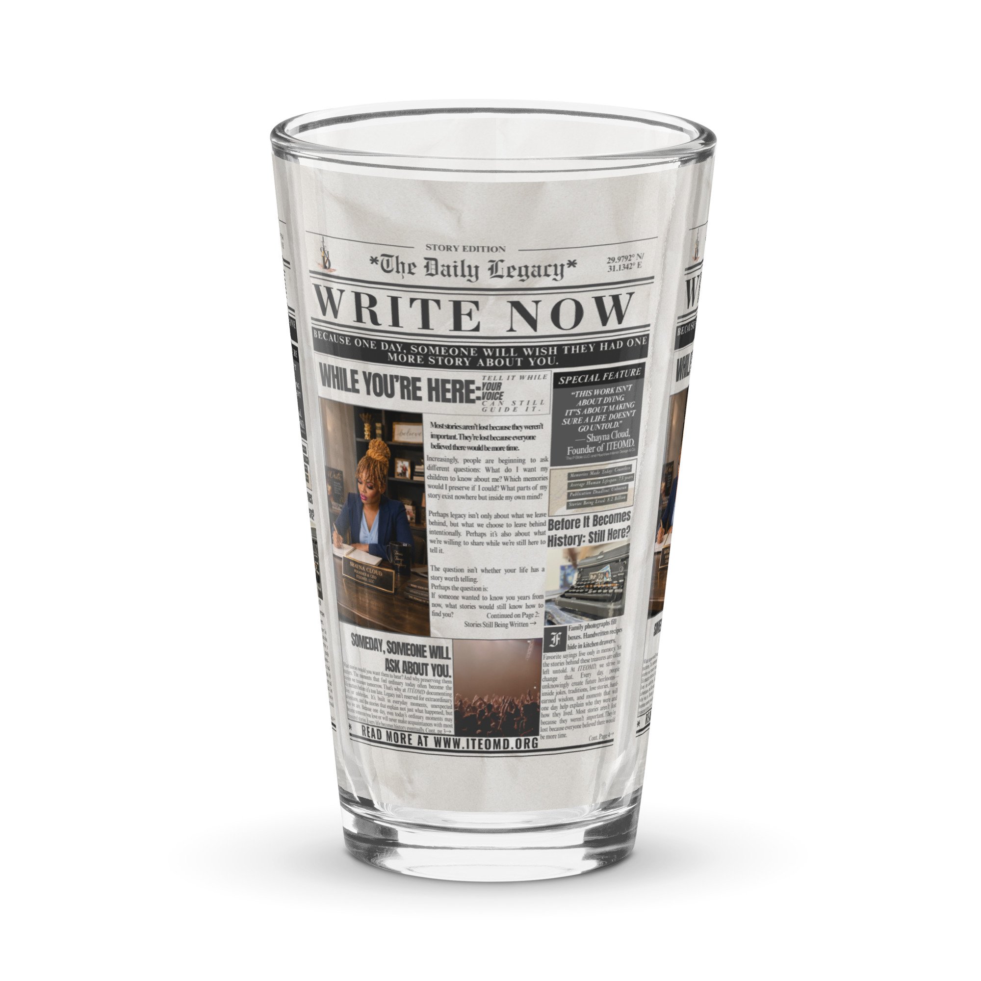 EXTRA! EXTRA! Shaker Glass | The Preservation Press Collection