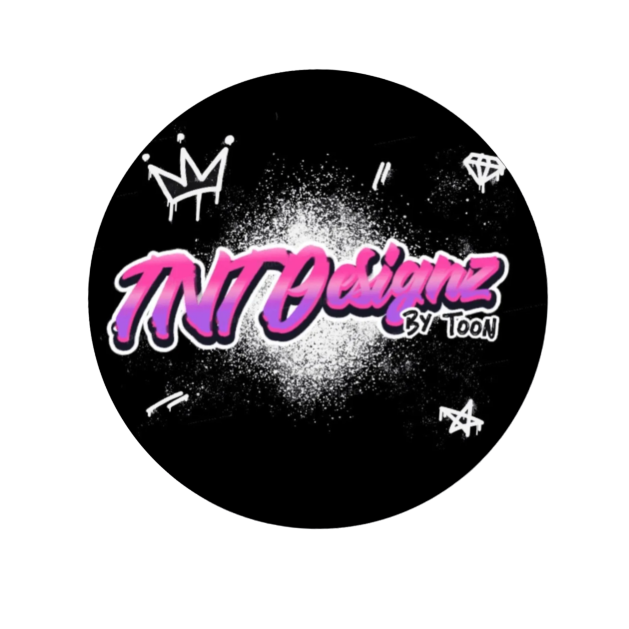 Logo representing TNT DESIGNZ, featured in ITEOMD’s collection of storytelling, branding, and memorial design work.
