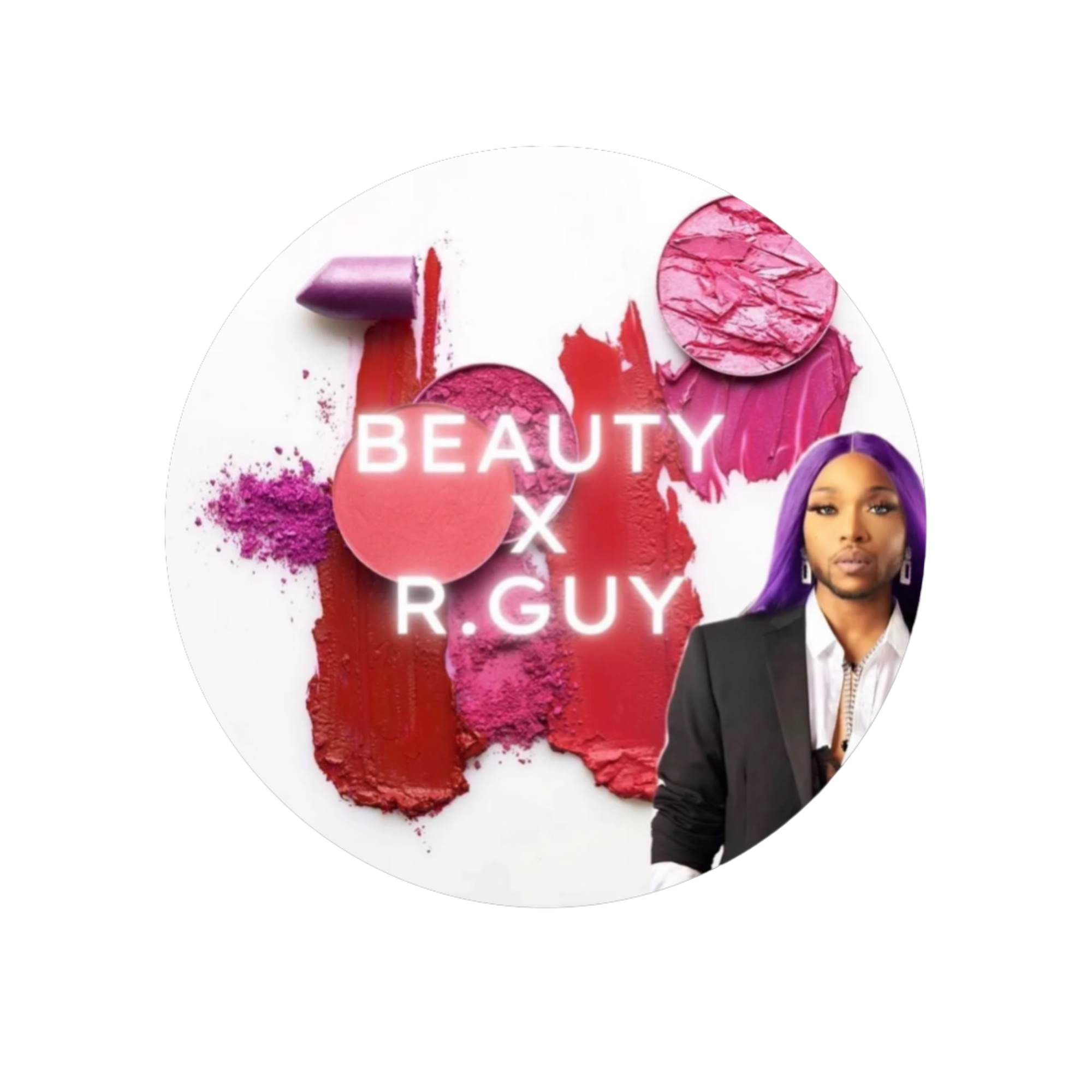 Logo for BEAUTY X R.GUY, highlighting a creative partnership in preserving memories through makeup artistry.