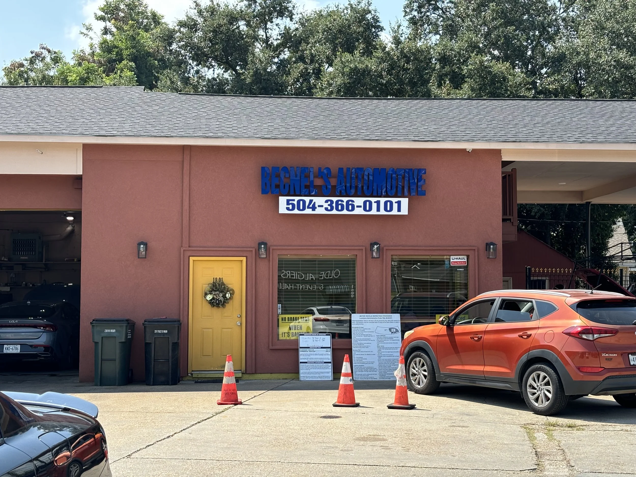 The front of 'Becnel's Automotive'. A C.O.P.E. Community affiliated business.