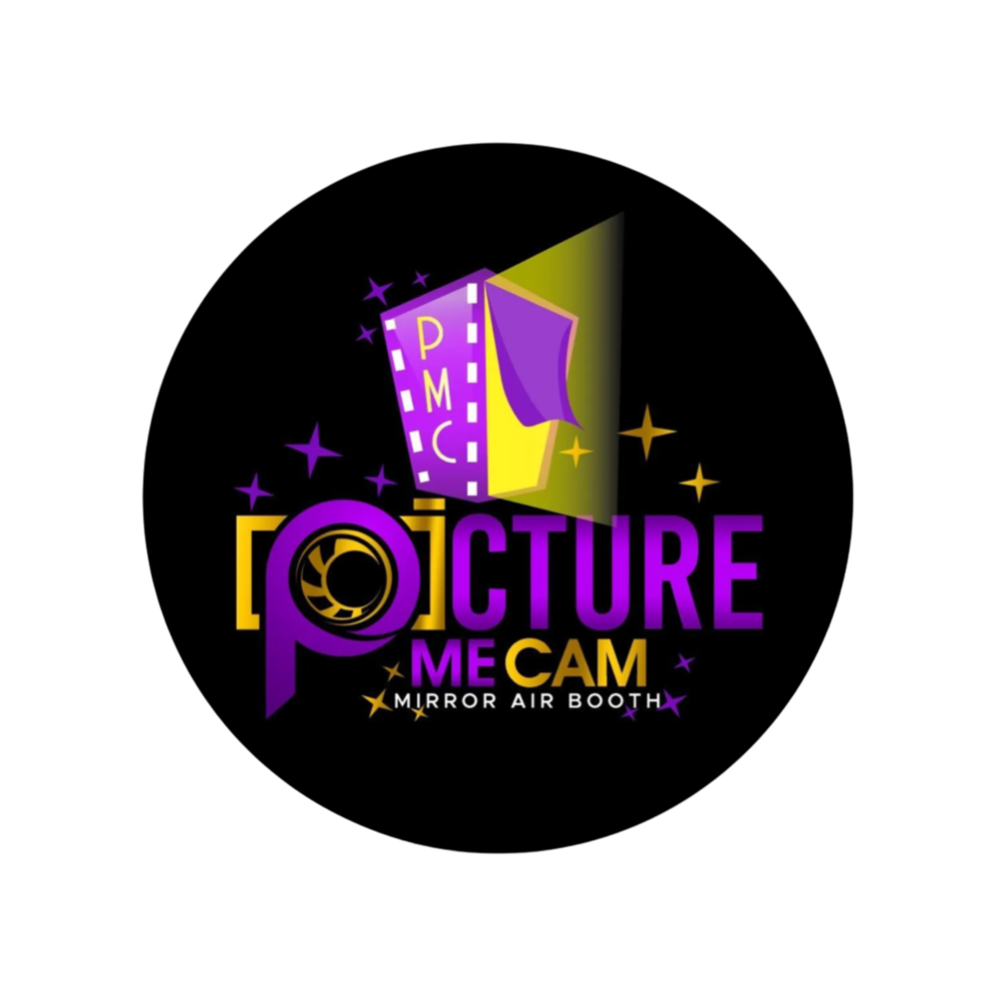 Logo representing PICTURE ME CAM, featured in ITEOMD’s collection of storytelling, branding, and memorial design work.