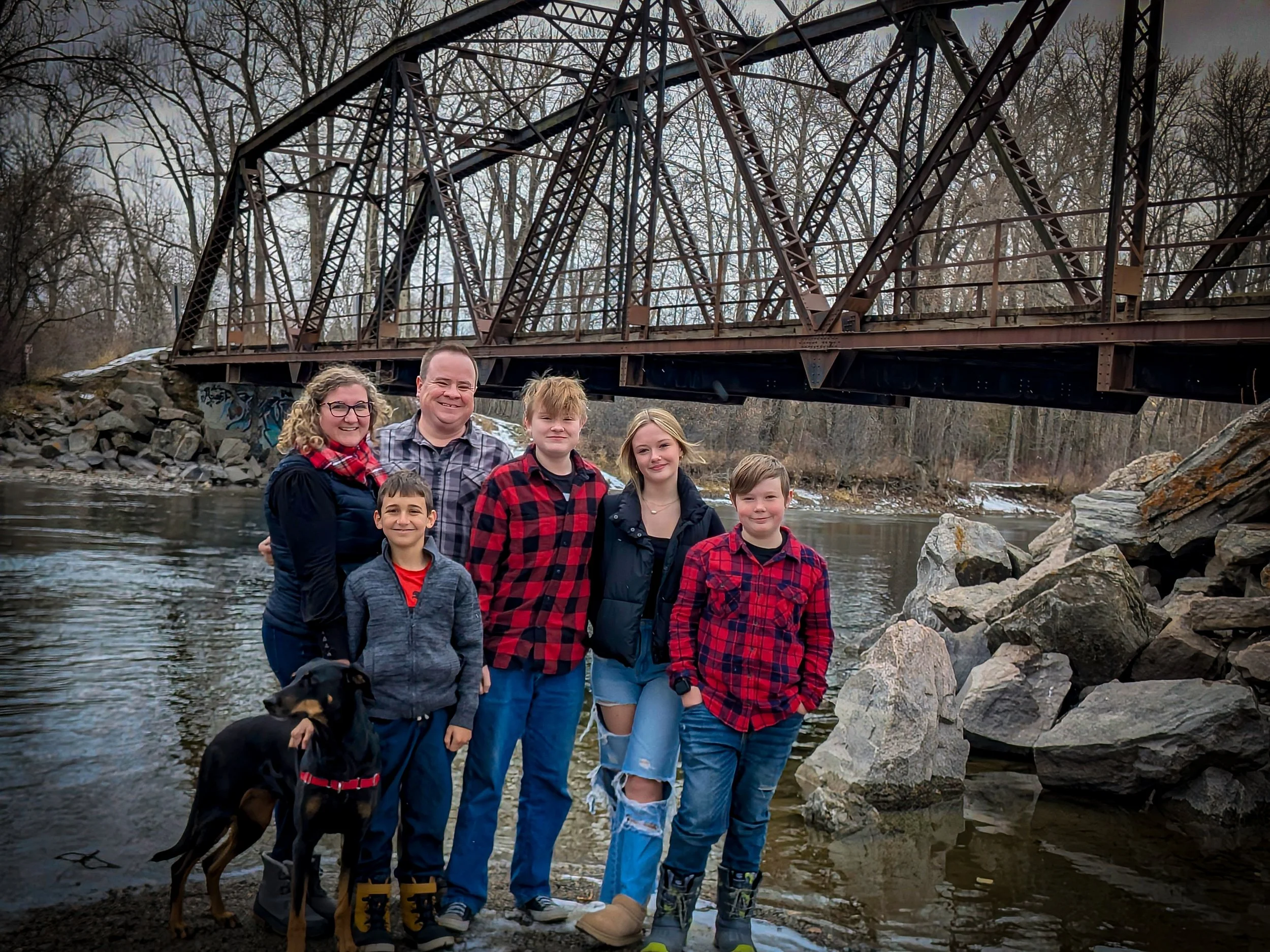 Family Photo at river
