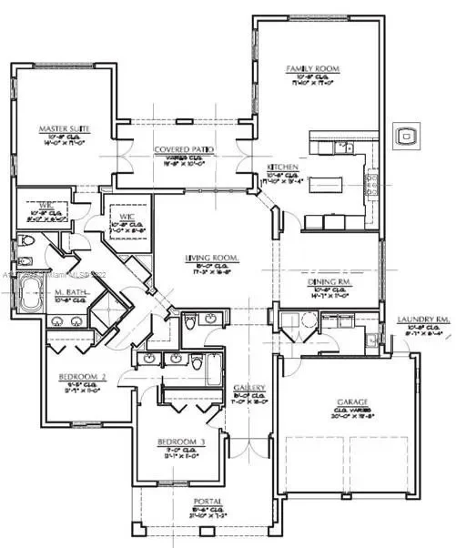 Note: the kitchen and guest bathroom layout has changed post-renovation. Bedroom 3 no longer has direct access to the full bathroom.