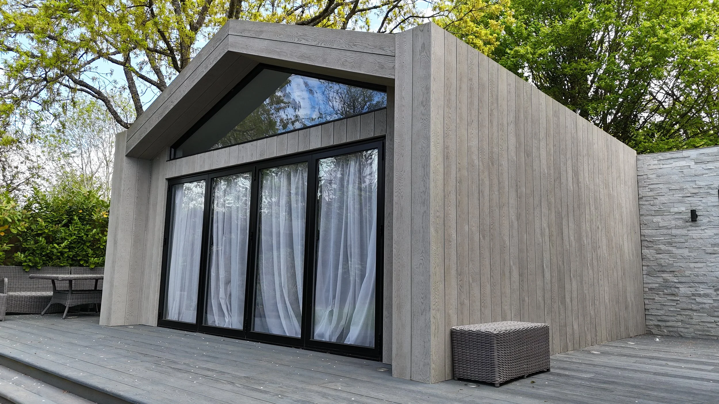 Millboard Composite Cladding in London Bespoke garden room.JPG