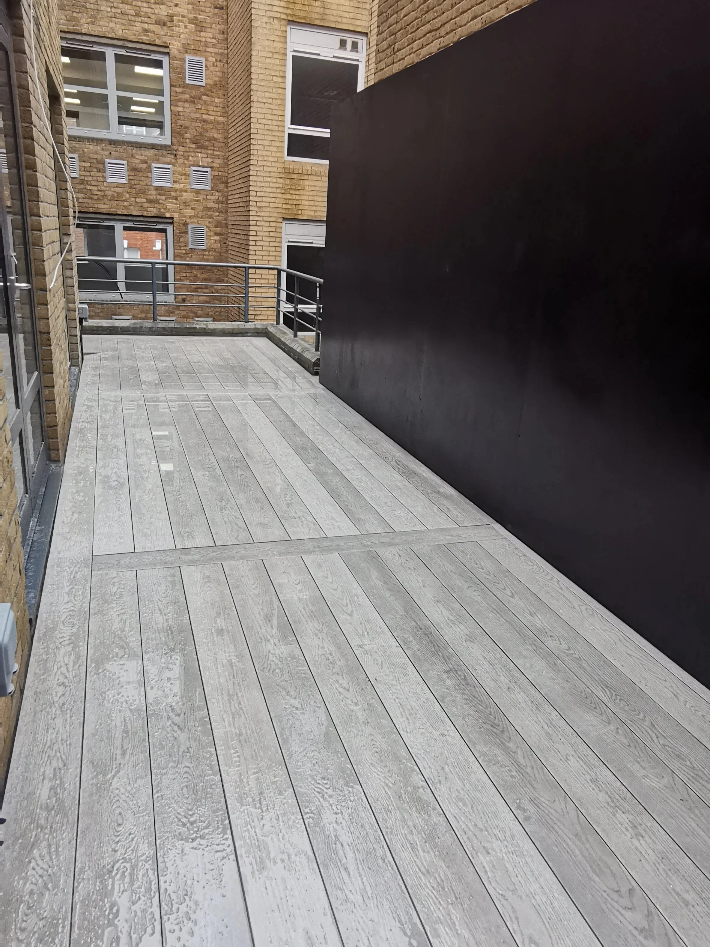 Millboard Decking, Steel Pergola & Privacy Screen Central London.jpg