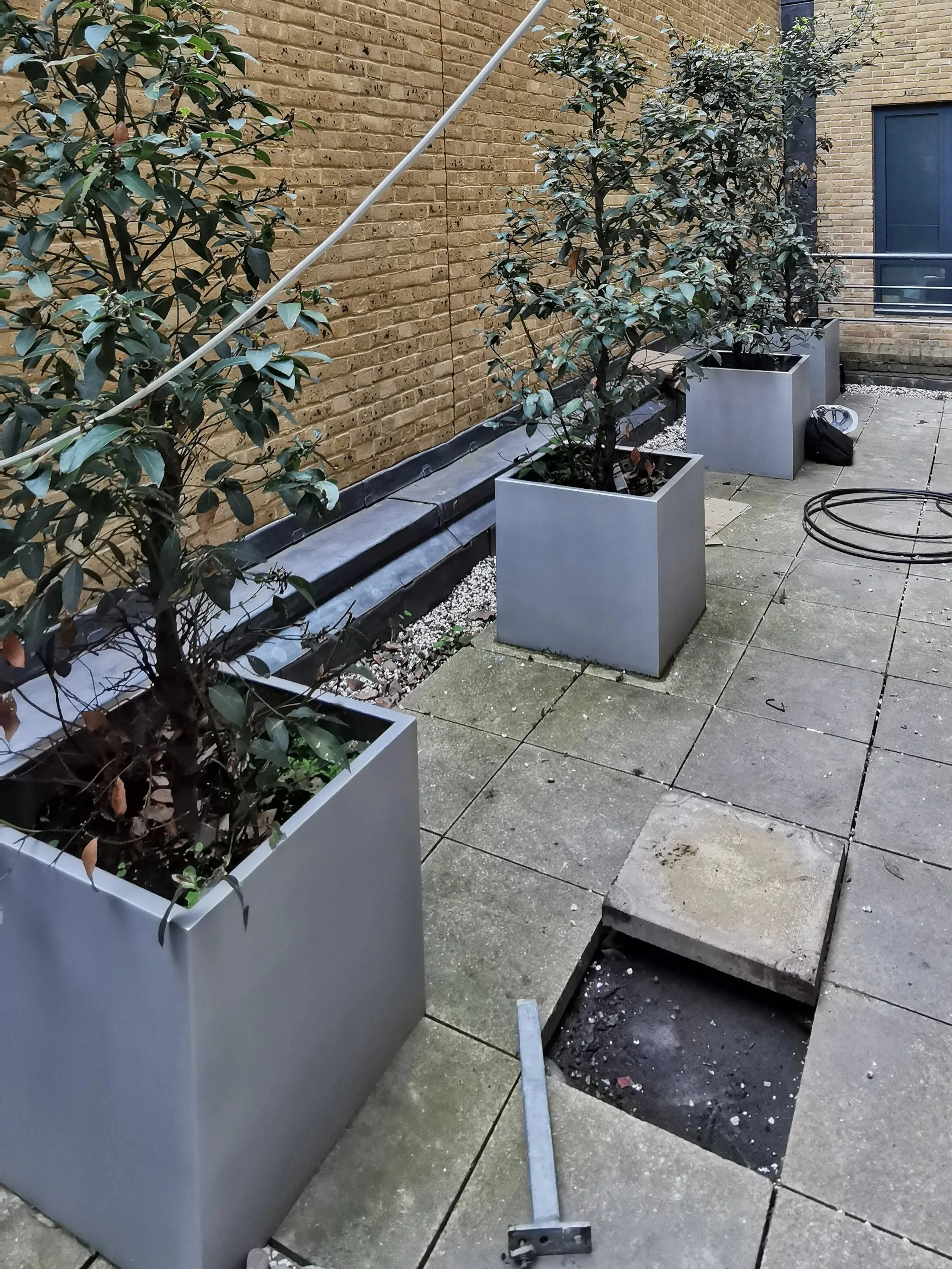 Millboard Decking, Steel Pergola & Privacy Screen Central London.jpg