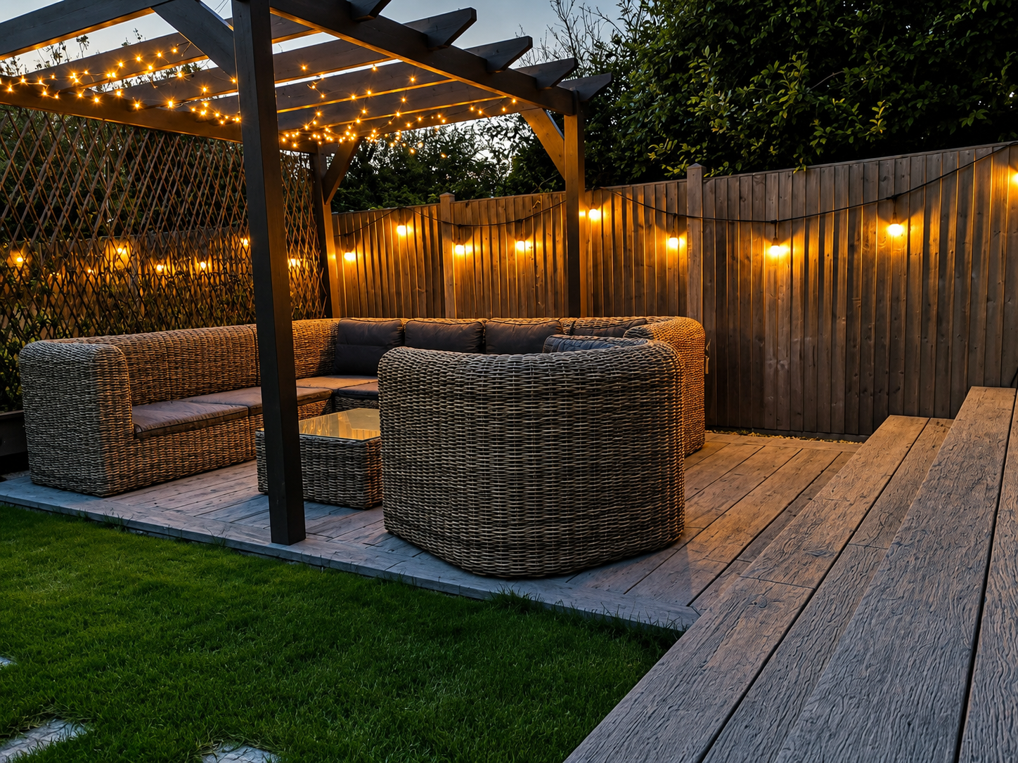 Millboard Decking with Illuminated Steps – Upminster (2).png