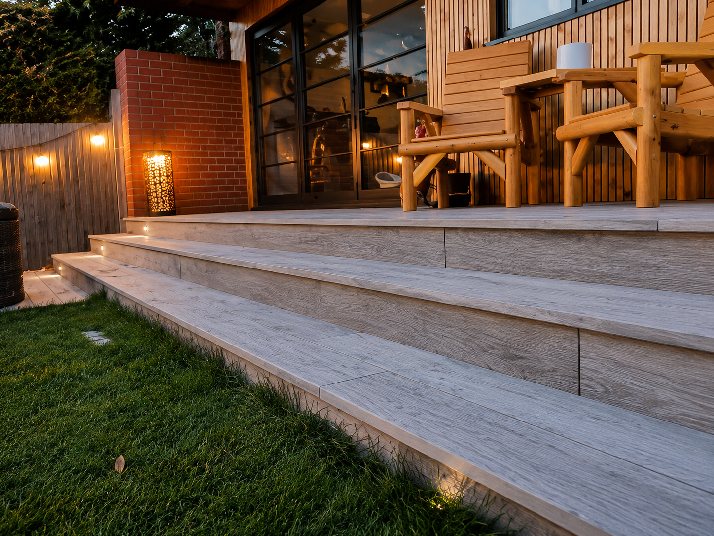 Millboard Decking with Illuminated Steps – Upminster (3).png