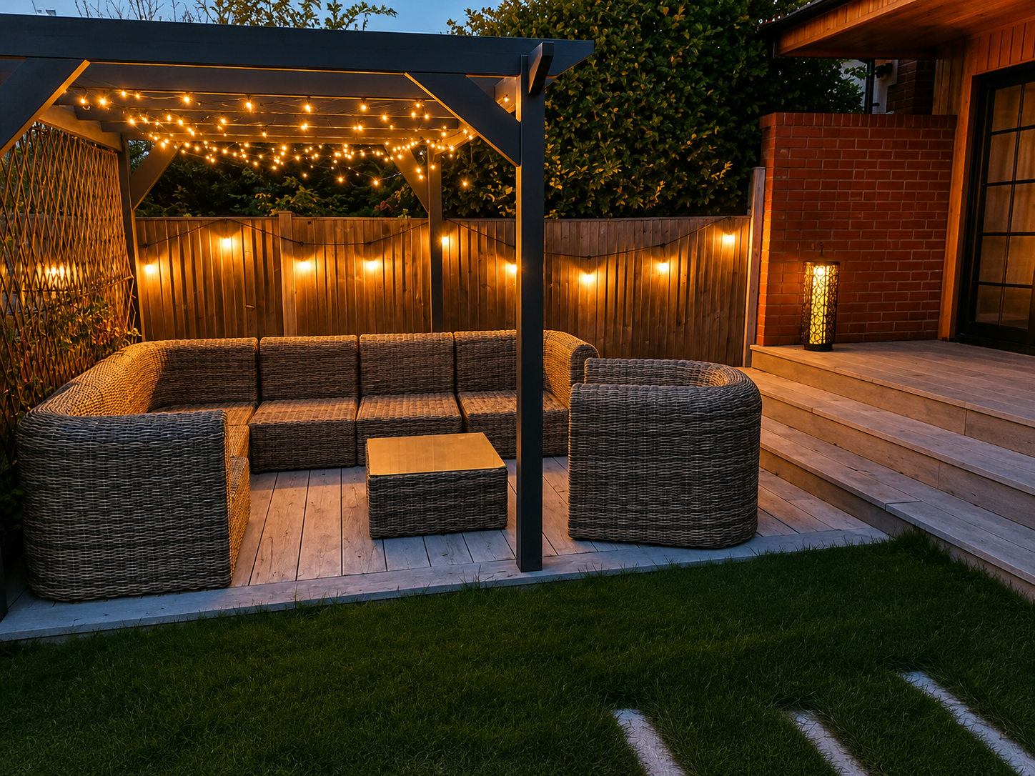 Millboard Decking with Illuminated Steps – Upminster (4).png