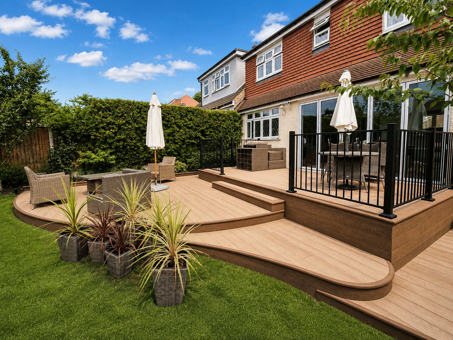 Curved Multi-Level Millboard Composite Decking – Chigwell, Essex (1).png