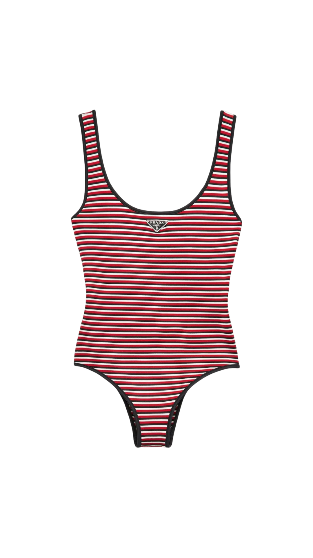 Prada Striped One-Piece Swimsuit