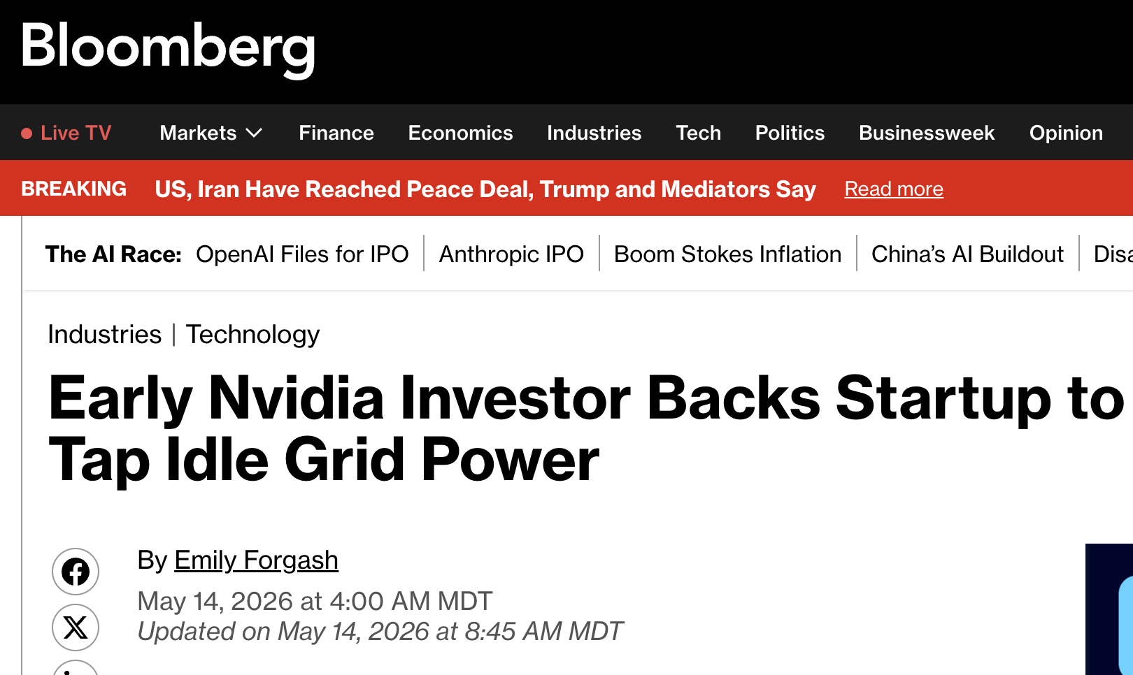 Led Series A media strategy for GridCARE, resulting in an exclusive with Bloomberg.