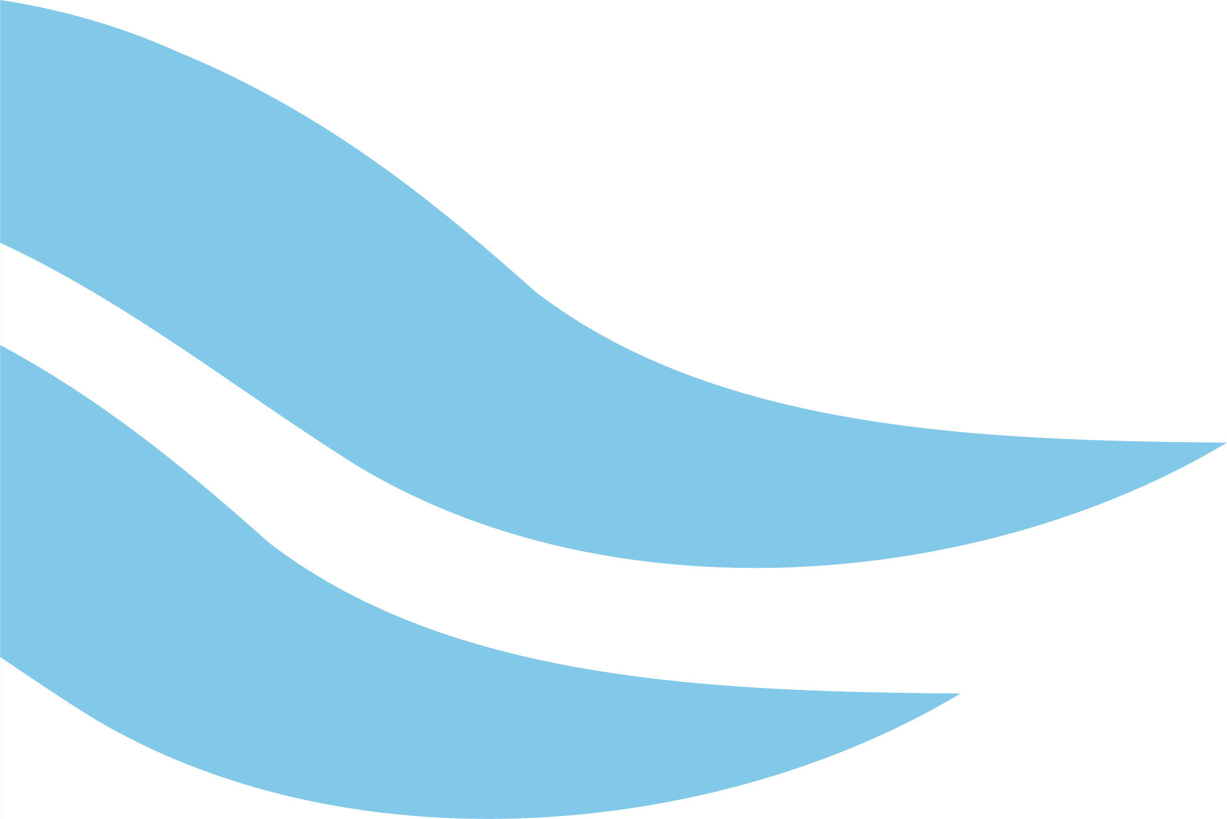 A graphic with alternating light blue and black curved stripes.