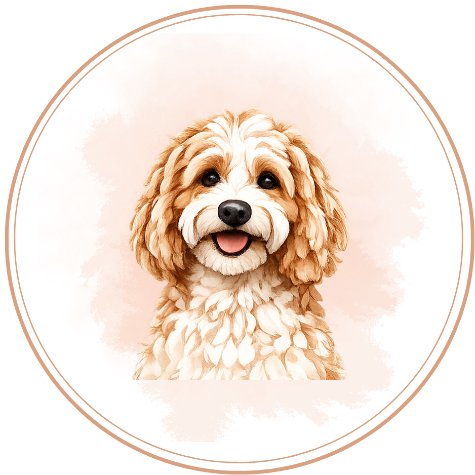 Goldendoodle Puppy in Logo