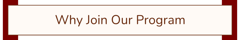 Text on a sign that says "Why Join Our Program"