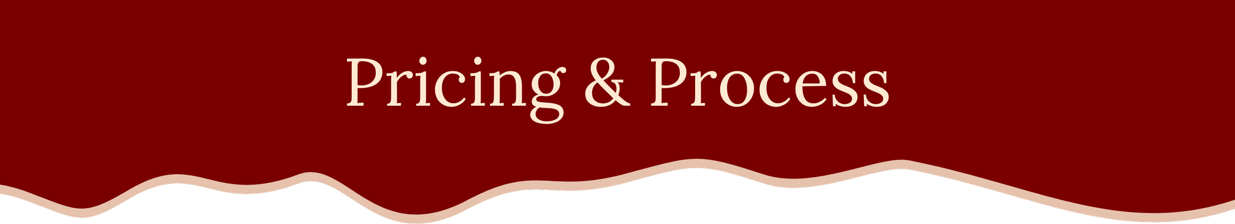 Burgundy Page Banner: Pricing & Process