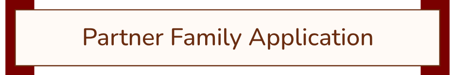 Partner Family Application document with a white background and maroon borders.