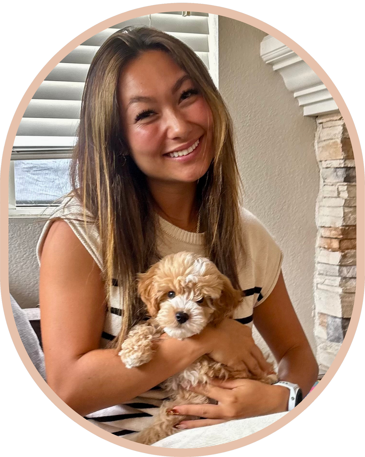 Petite Goldendoodle Puppy with Sis