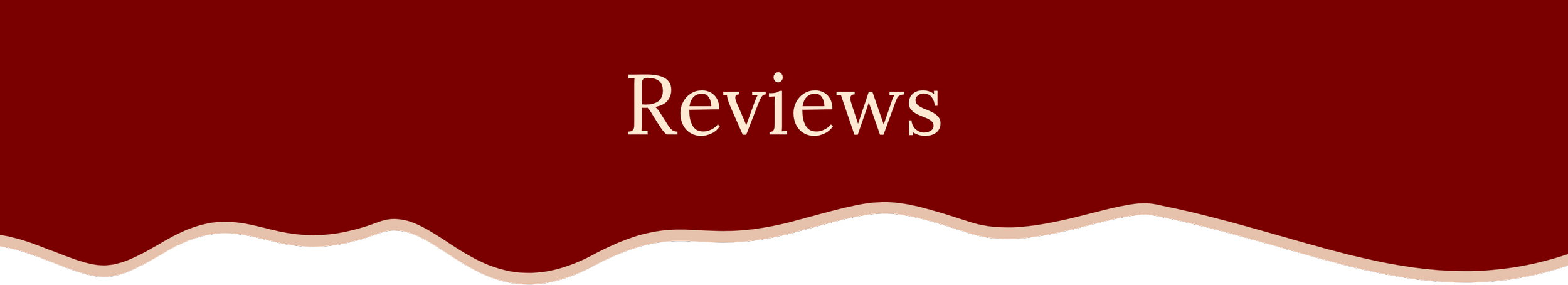Red banner with the word 'Reviews' in white text.