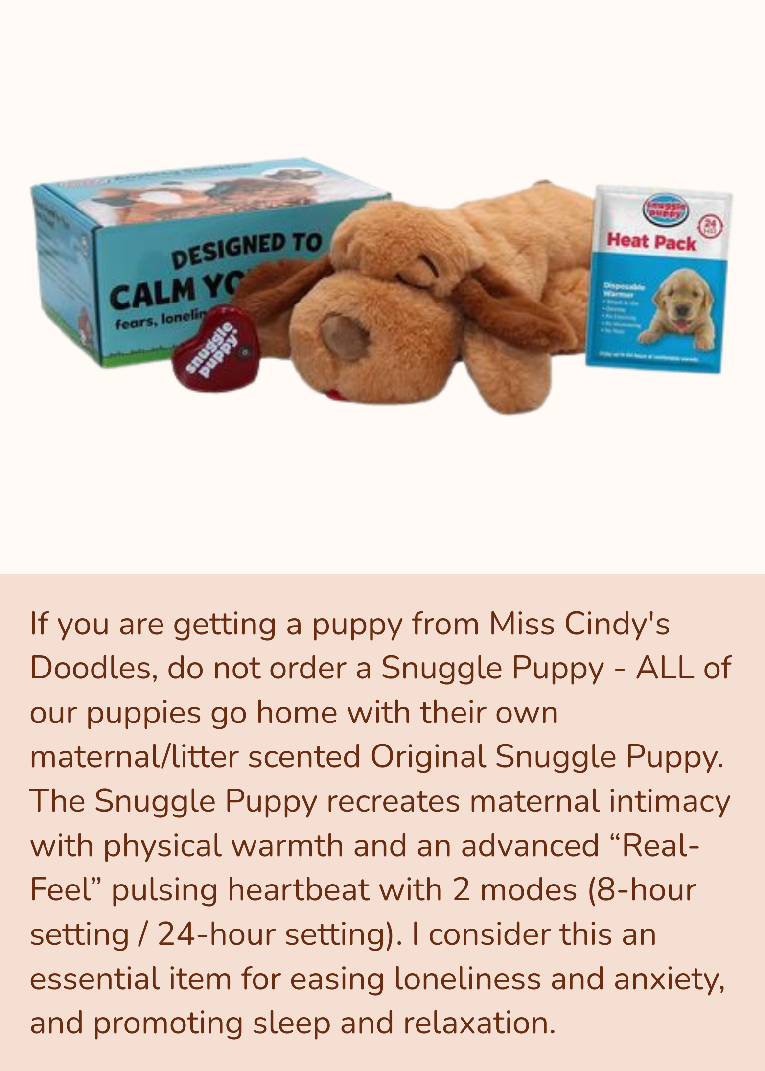 Snuggle Puppy Heartbeat Puppy