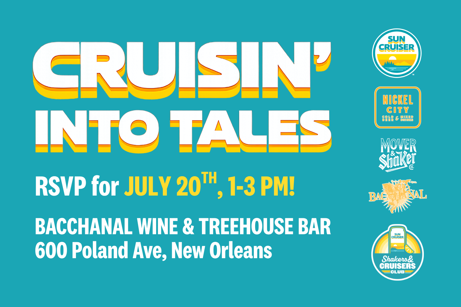 CRUISIN' INTO TALES: SC Shakers &amp; Cruisers Club Presents&nbsp;Nickel City at Bacchanal with Mover &amp; Shaker