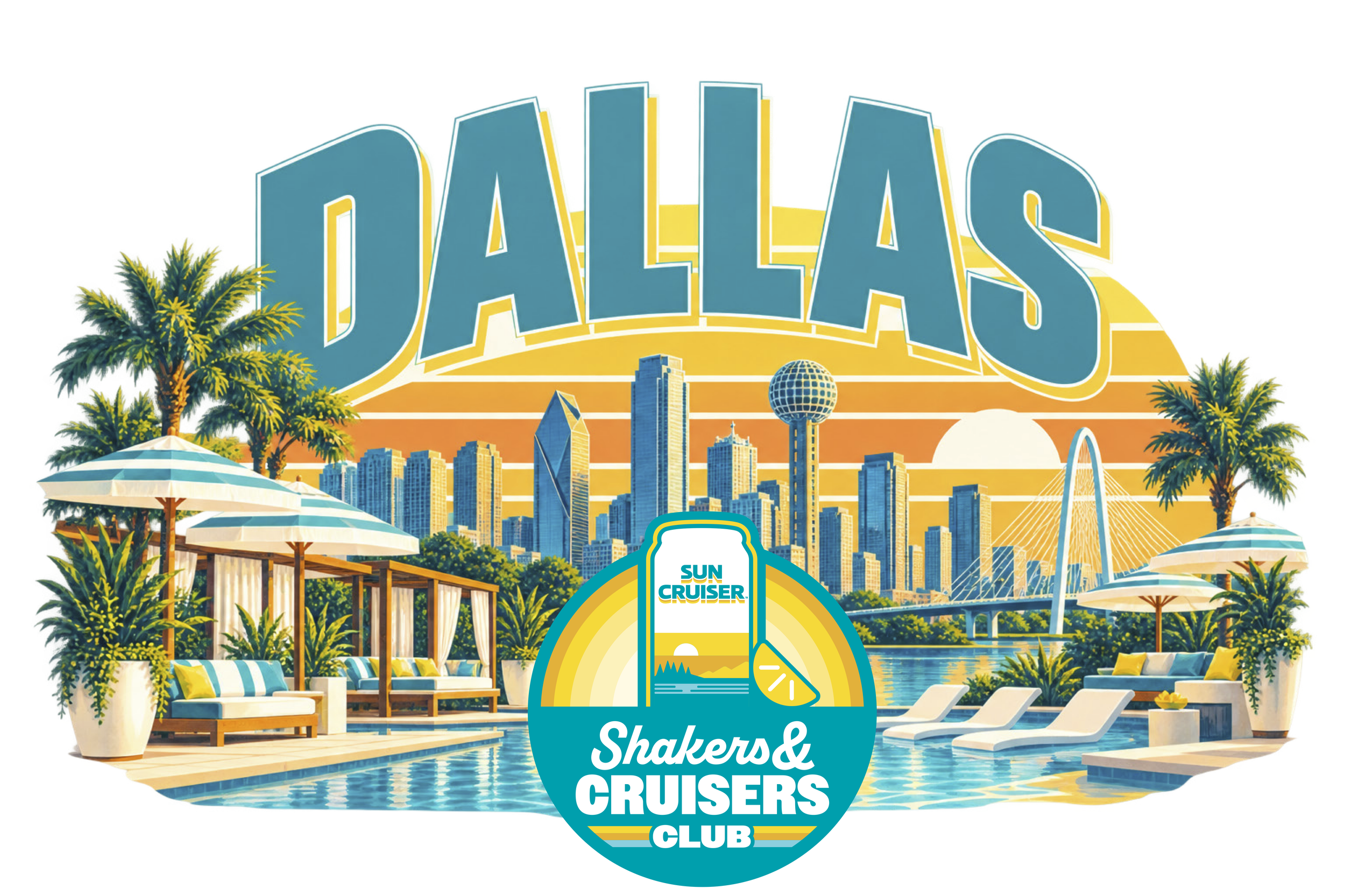 DALLAS, TEXAS: Pool Party at Riders Field with Sun Cruiser Shakers and Cruisers Club