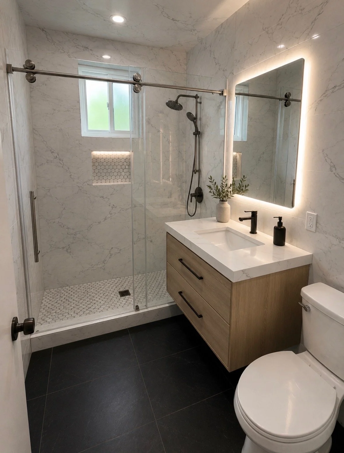 Custom tiled bathroom