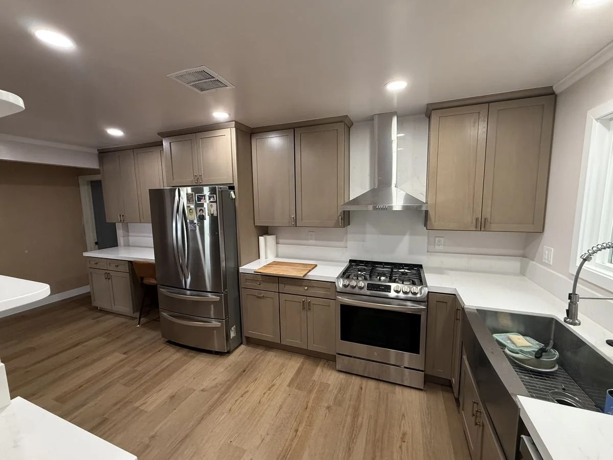 fully renovated kitchen with all new cabinetry and appliances