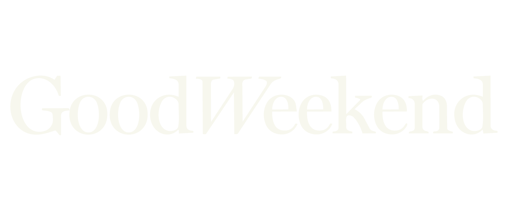Text that reads 'Good Weekend' in white on a black background.
