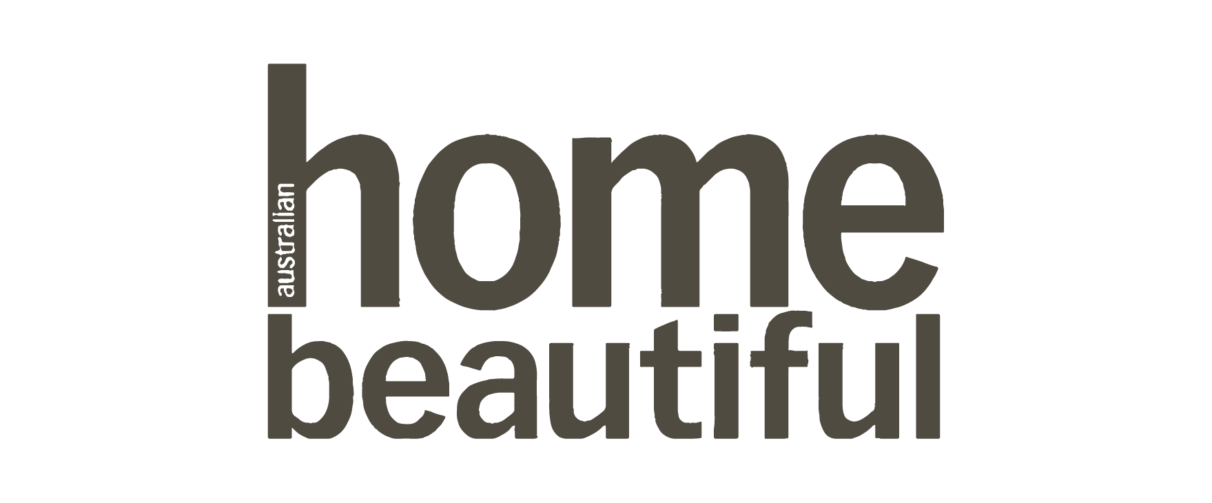 Word cloud with the words 'home,' 'australian,' and 'beautiful' in various sizes and shades of gray and black.