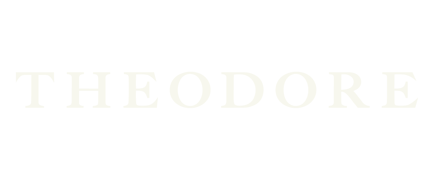 Theodor logo with the name 'THEODORE' in large white capital letters on a black background.
